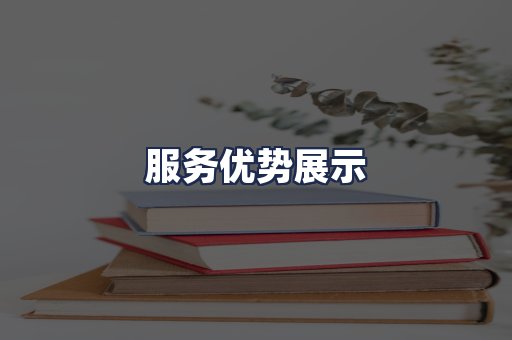 服务优势展示